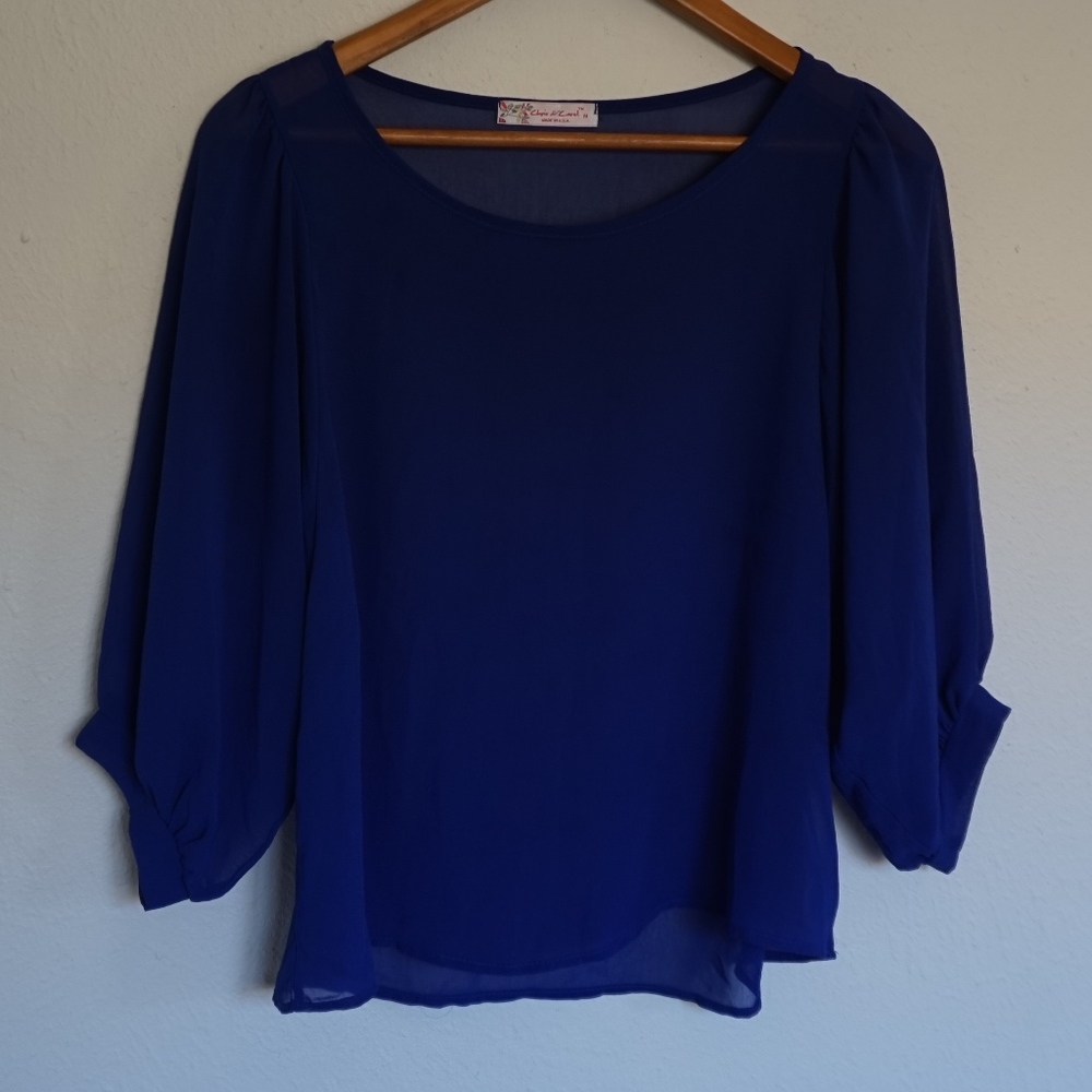Chris&Carol Blue Blouse